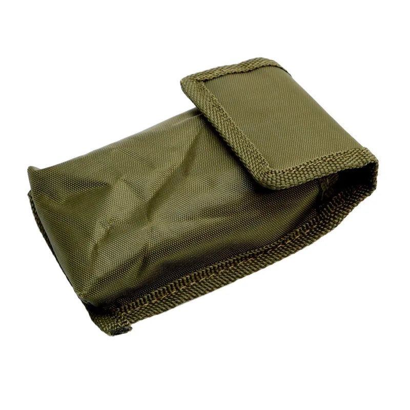 Stainless Steel Portable Folding Cutlery Set Fork Knife With Green Pouch Survival Camping Bag Outdoor Cutlery Container