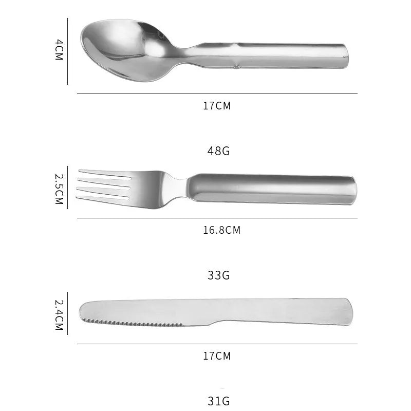 Stainless Steel Portable Outdoor Camping Multi-functional Combination Cutlery Knife and Fork Set Fan Fork and Spoon