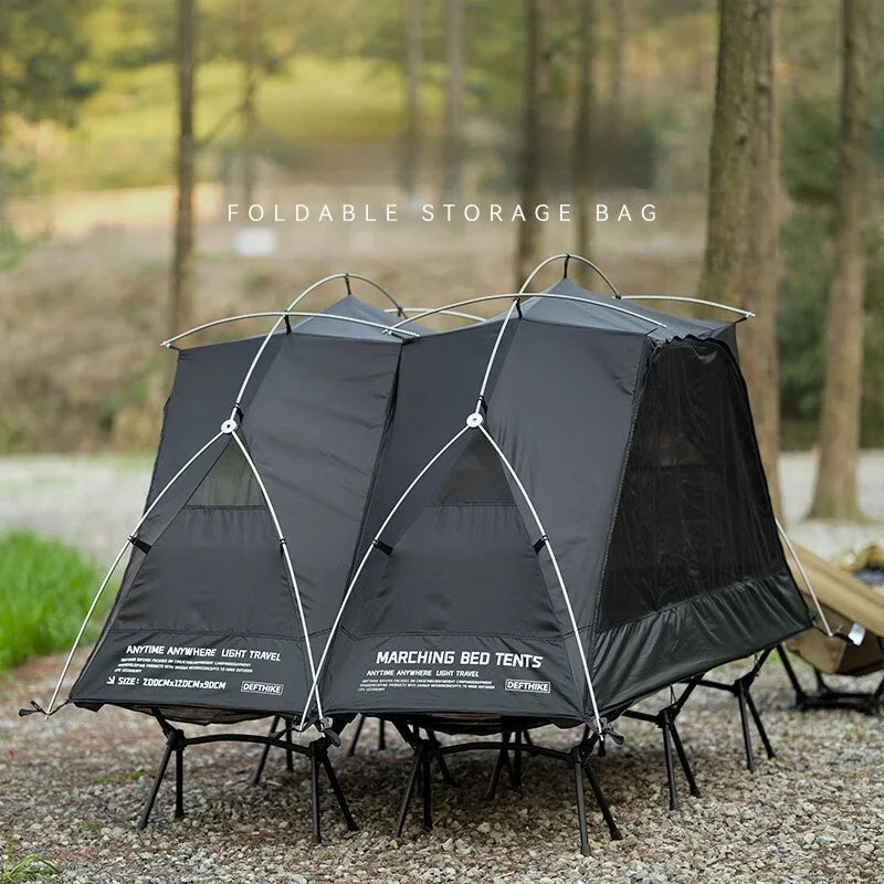 Defthike Cliente Exposto Camas de acampamento Tendas Tendas de caminhada para uma pessoa Abrigo leve durante a noite para proteção contra chuva