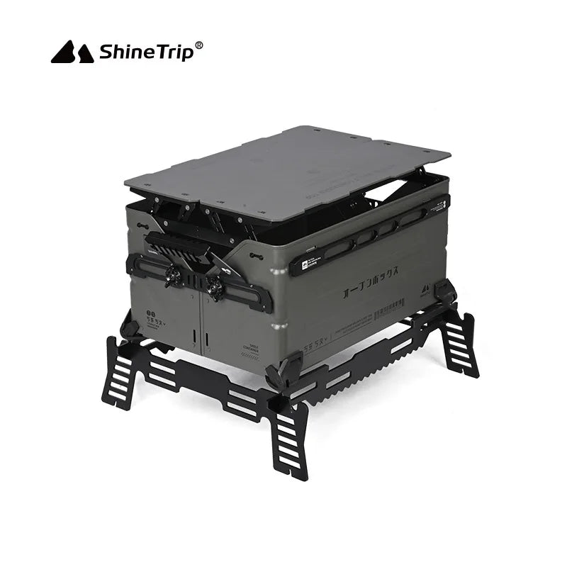 ShineTrip Outdoor multifunctional camping storage box large capacity aluminium box stackable tactical wind splicing open box