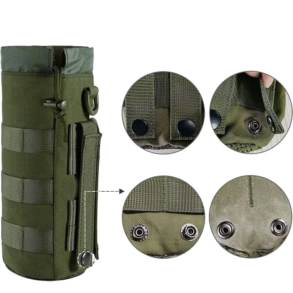 Water Bottle Pouch, Sports Water Bag Bottom Mesh Lining Hydration Carrier For Outdoor Activities Drawstring Opening Mesh Bottom