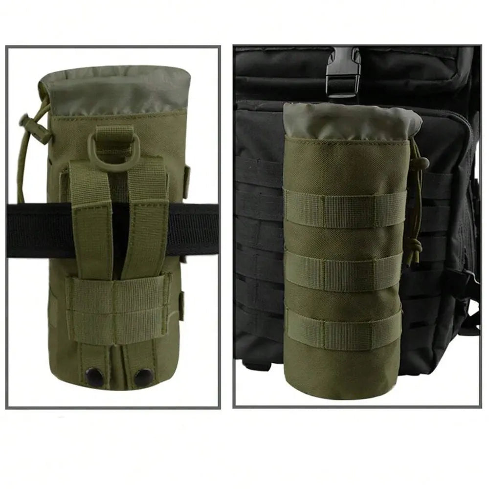Water Bottle Pouch, Sports Water Bag Bottom Mesh Lining Hydration Carrier For Outdoor Activities Drawstring Opening Mesh Bottom