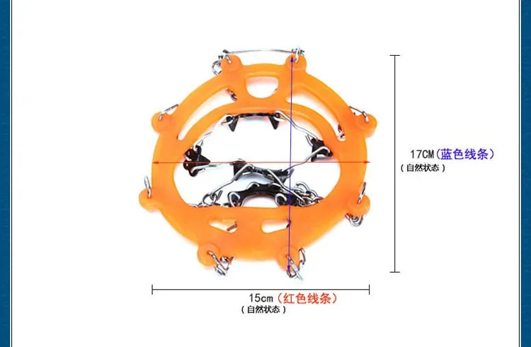 8-tooth crampon non-slip shoe cover, outdoor adult men's and women's , ice grab shoe chain, road anti-drop snow claws