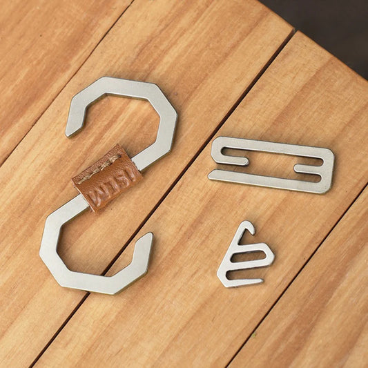 Stainless Steel Small Hook Portable S-shaped Metal Buckle Outdoor Camping Accessories Hanging Buckle
