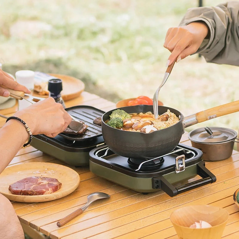 Naturehike multi fuel Camping Stove Portable Two burner Cookware Outdoor Picnic bbq Grill Foldable Gas Stove High Power Cooking