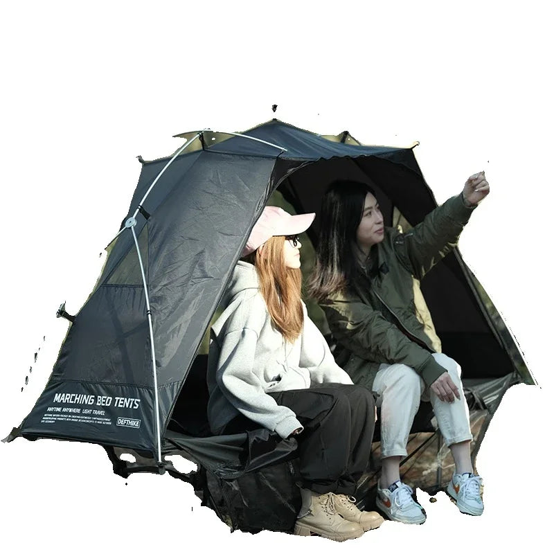 Defthike Cliente Exposto Camas de acampamento Tendas Tendas de caminhada para uma pessoa Abrigo leve durante a noite para proteção contra chuva