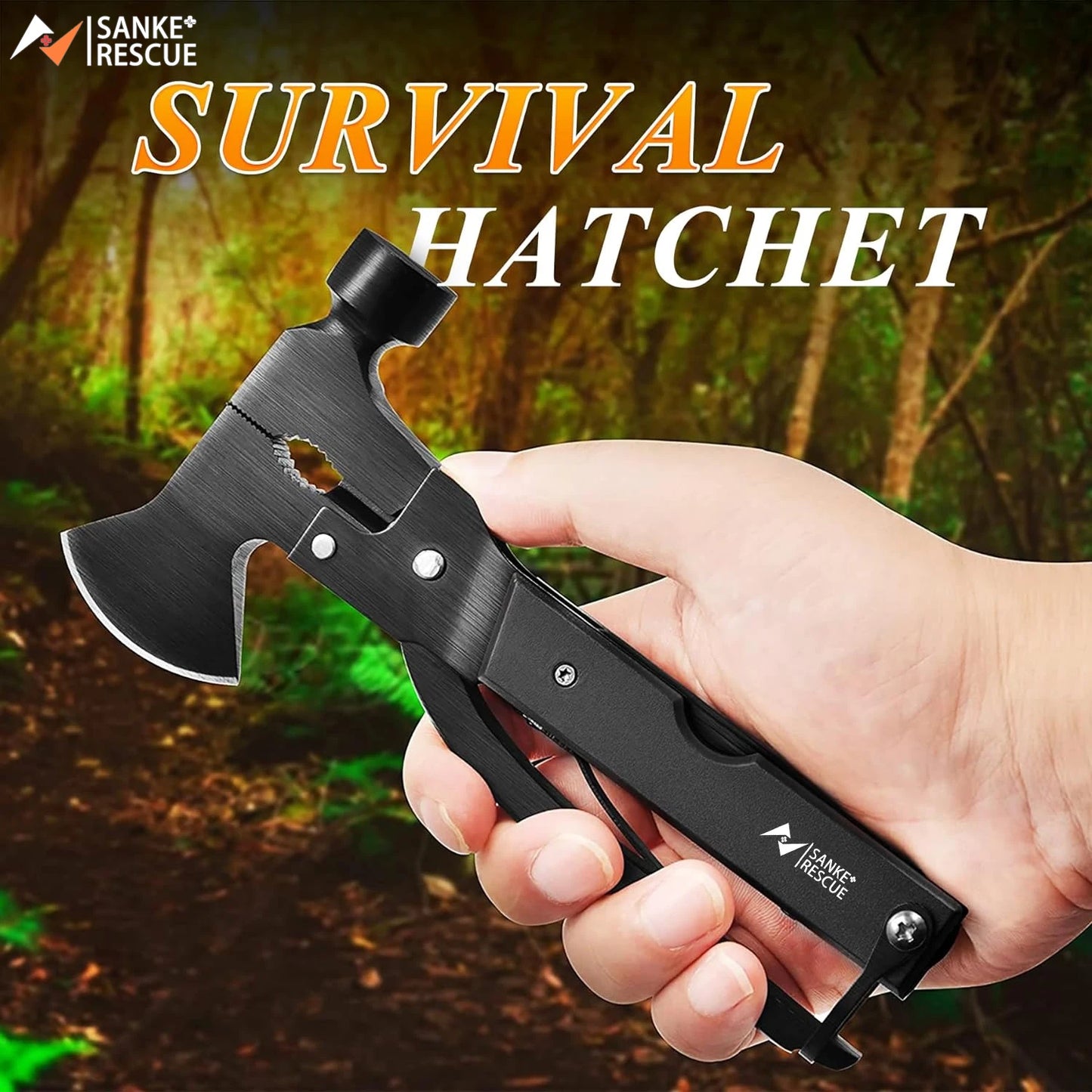 Multifunctional Small Axe Hammer Camping Pocket Knife Pliers Mini Portable for Hunting Camping Survival Outdoor Folding Tool Edc