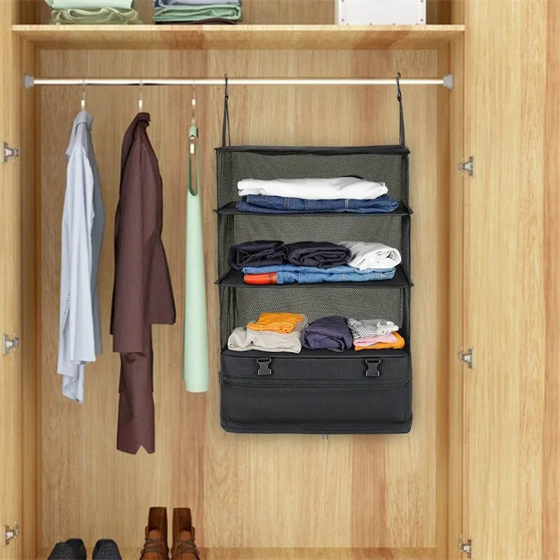 1 sæt Husholdningsartikler Bagage Rejsearrangør Rejse Essentials Hængende Pakning Terninger Hængende hylder Vasketøjsopbevaringsrum