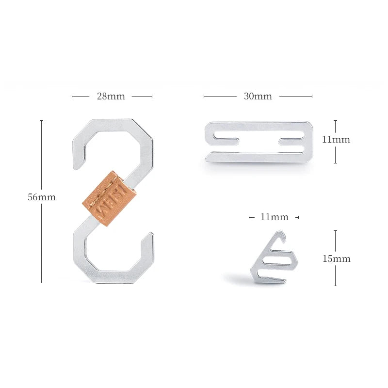 Stainless Steel Small Hook Portable S-shaped Metal Buckle Outdoor Camping Accessories Hanging Buckle