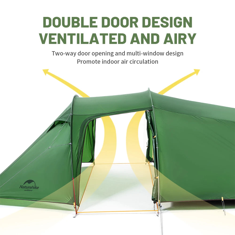 Naturehike Opalus 2 3 4 Tent 2 3 4 Person Hiking Tent 4 Season Tent Ultralight Family Travel Tent 20D Waterproof Camping Tent