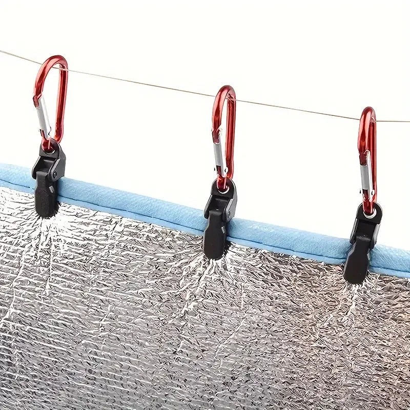 20 stk Tarp Clips, Vindtætte Clips Med Karabinhage, Markise Clip Set, Til Markise Udendørs Camping Caravan Canopy Telt