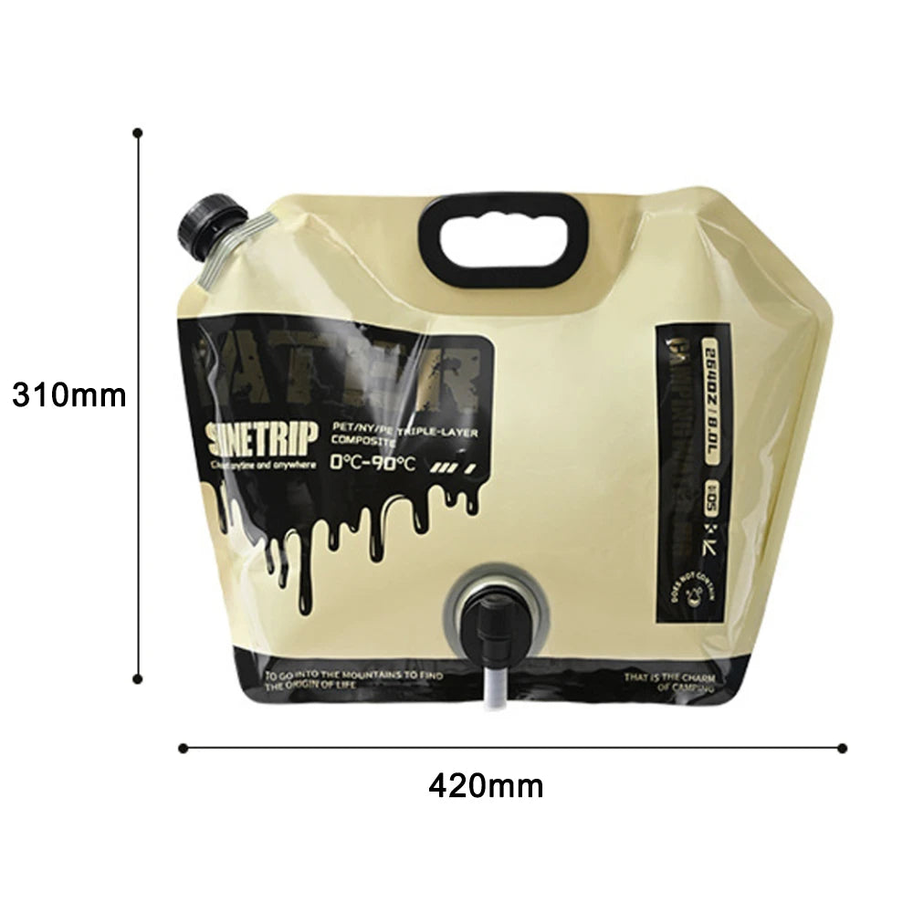 8L Portable Water Bag Folding Bucket Water Container Jug Bottle Pouch Outdoor Travel Camping with Handle Camping Supplies
